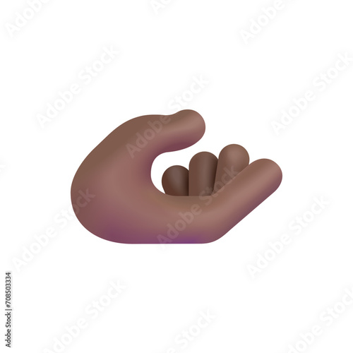 Palm Up Hand: Medium-Dark Skin Tone