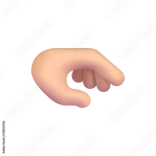 Palm Down Hand : Medium-Light Skin Tone