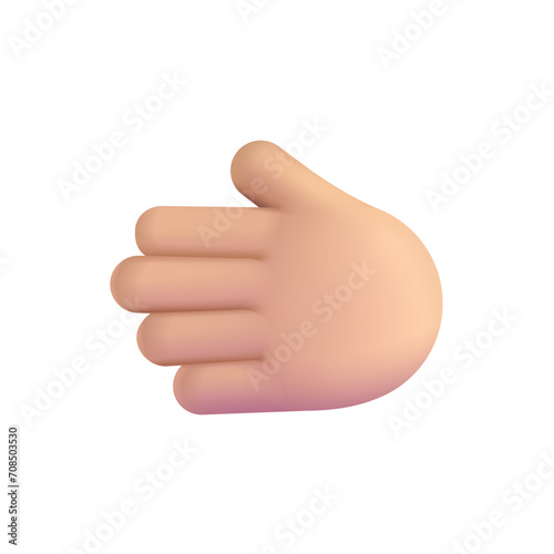Leftwards Hand : Medium-Light Skin Tone