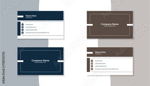 clean and simple business card design with color variety