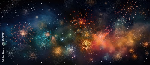 Fireworks exploding create stunning cosmic visuals resembling galaxies, nebulae, supernovae, and the big bang.