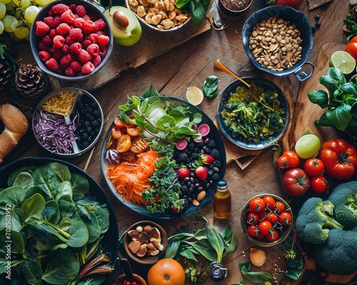 Promoting a Healthier Lifestyle - Balance in Nutrition  Exercise  and Sleep  Diversity in Nutrition  Hydration  and Activities  Healthy Eating with Fresh Fruits background