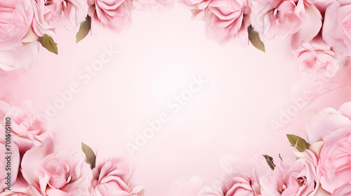 Floral frame with decorative flowers, decorative flower background pattern, floral border background