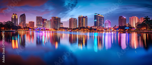 Orlando City Beautiful Panorama view photo