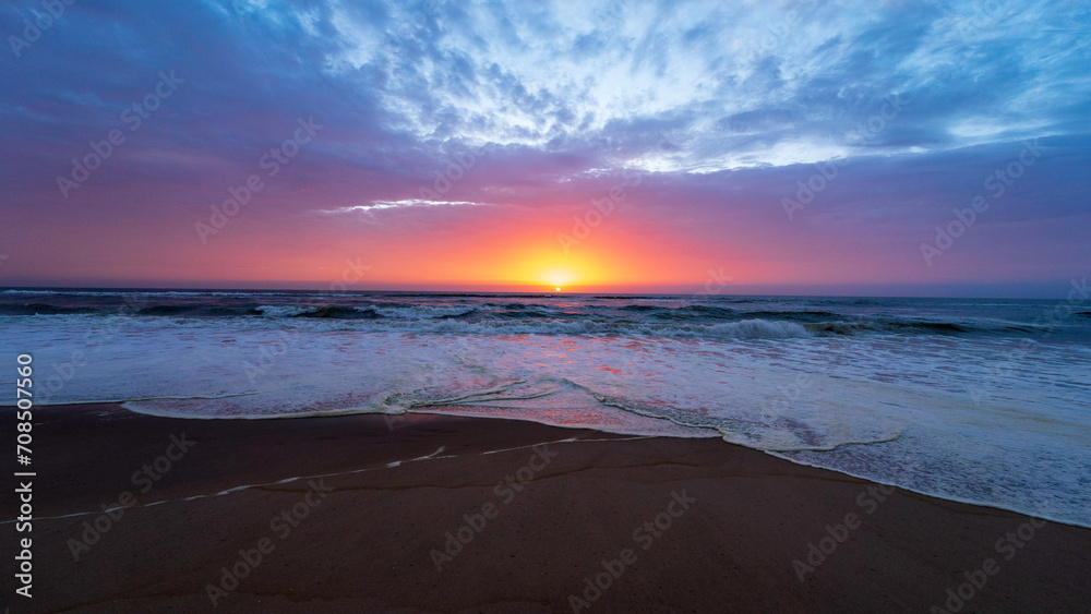 Beautiful sunset at Sandwich Harbour, Namibia Beautiful sunset at Sandwich Harbour, Namibia