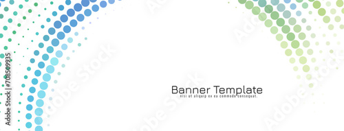 Modern colorful halftone design decorative banner template