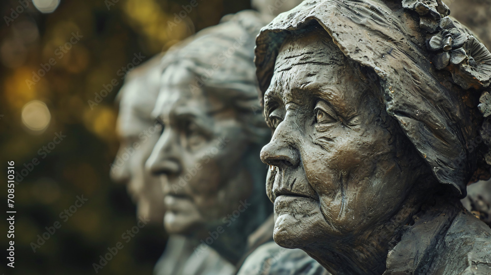 statue with old women