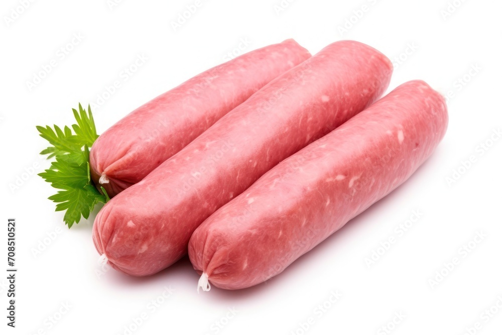 sausages isolated on white background sausages isolated on white background