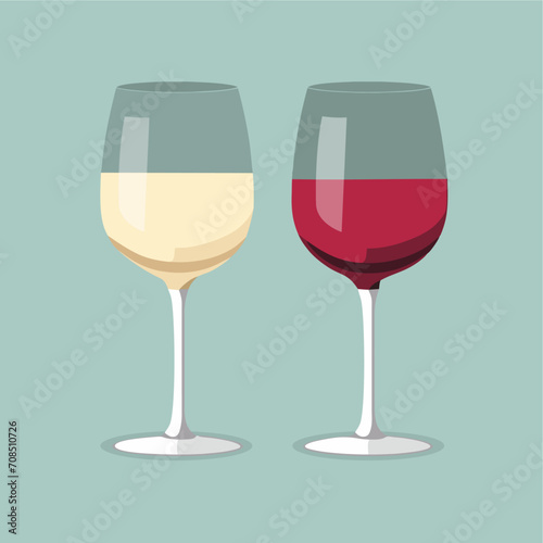 Glasses of Wine Vector