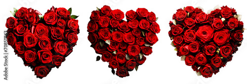 3D icon rose red flower heart