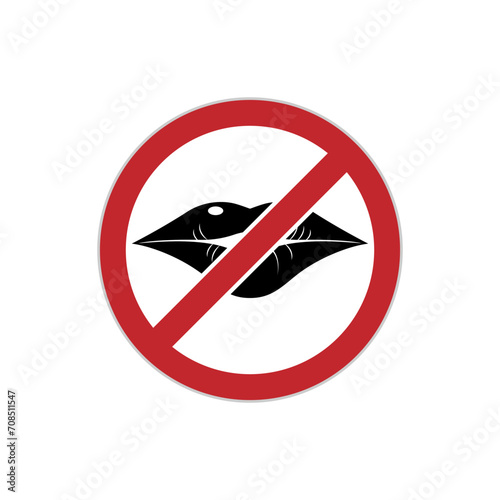 No Talk Icon. Don't Disturb Symbol - Vector Logo Template. 