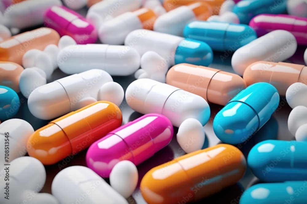 A variety of pills and capsules, A variety of pills and capsules,