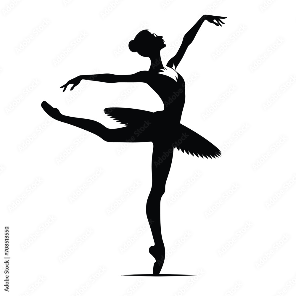 Ballet Dancer Silhouette in Pose