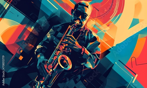 jazz theme bold graphic background 