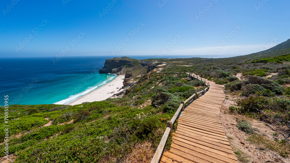 Cape Peninsula wooden walkway, Cape of Good Hope Nature Reserve, South Africa Cape Peninsula wooden walkway, Cape of Good Hope Nature Reserve, South Africa