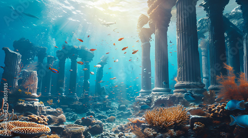 Obraz na płótnie Underwater archaeological monument