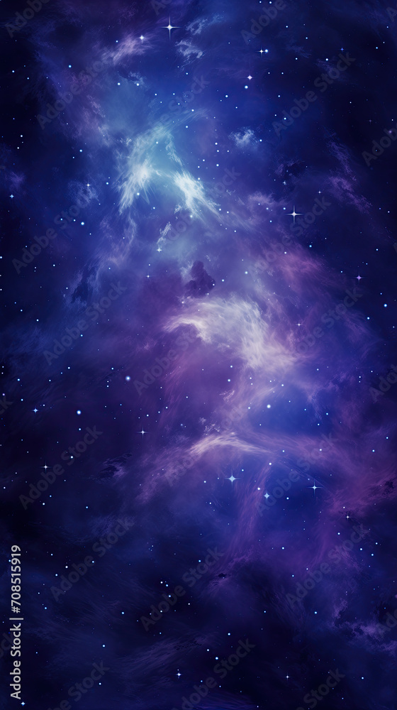 Fototapeta premium Space background, stars and galaxies, deep blues and purples phone wallpaper, aesthetic background for Instagram stories and reels
