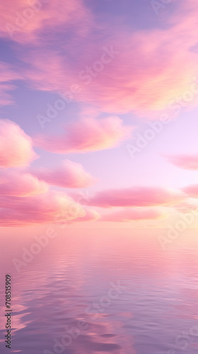 Pastel or pink sky at sunset  soft clouds  reslection in the sea water  phone wallpaper  aesthetic background for Instagram stories and reels 