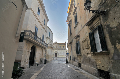 Narrow streets of the Italian city of Lecce