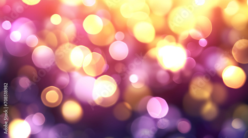 Light Leaks Abstract Blurred Footage. Moving Blinking Circle Lens Glow Flare, Celebration Bokeh Background, Copy paste area for texture  photo
