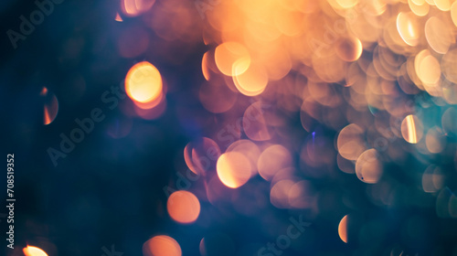 Light Leaks Abstract Blurred Footage. Moving Blinking Circle Lens Glow Flare, Celebration Bokeh Background, Copy paste area for texture  photo