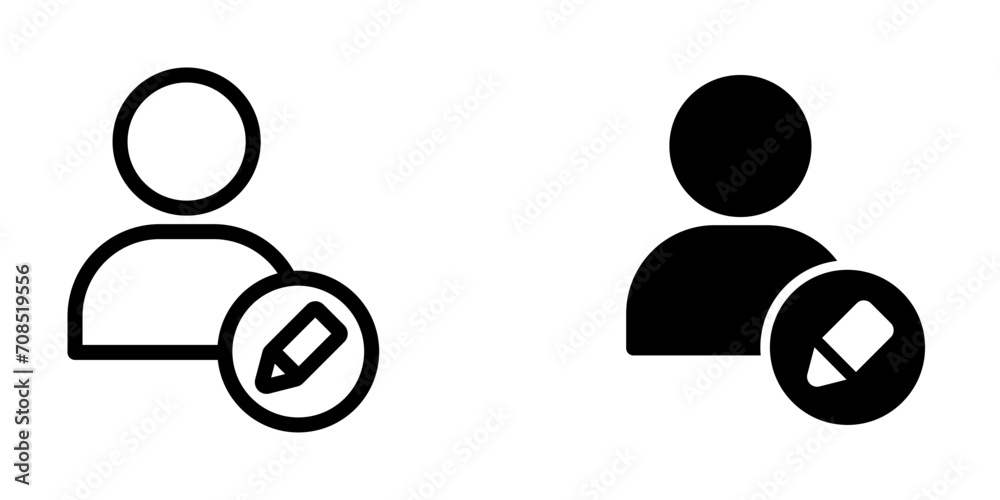 Account User icon in trendy flat style isolated