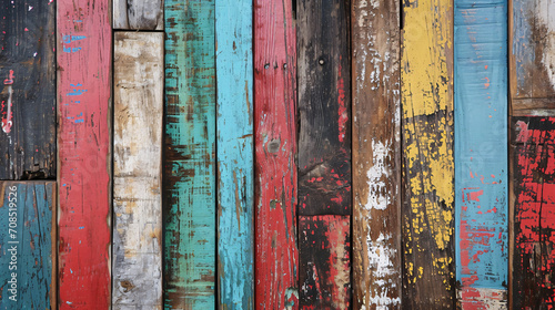 Colorful wood background.
