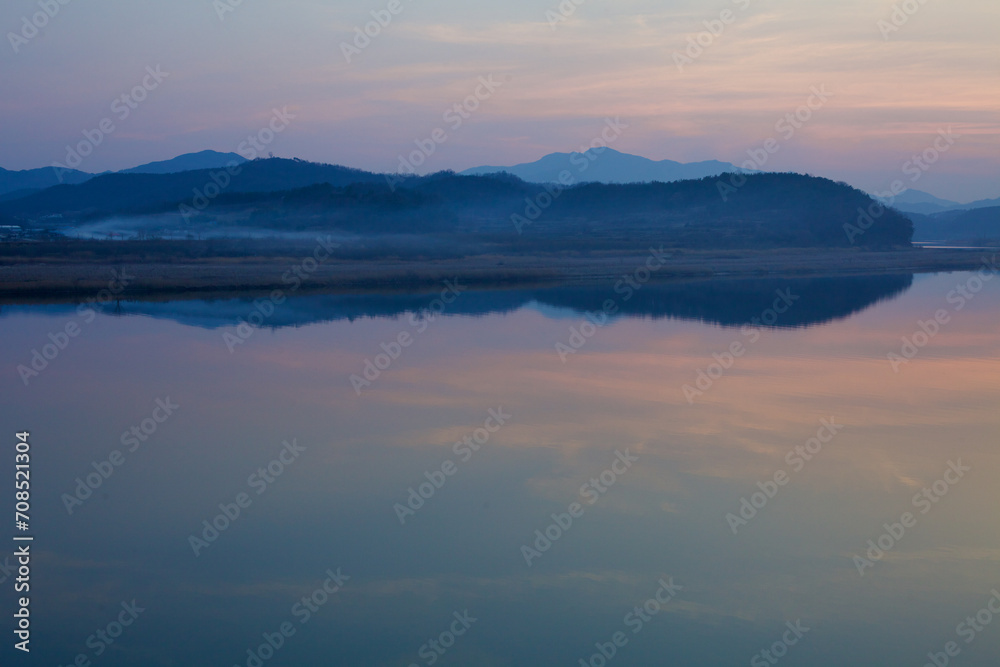 Twilight Mist over Nakdong River