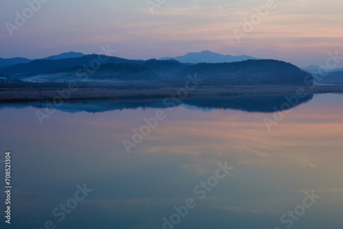 Twilight Mist over Nakdong River