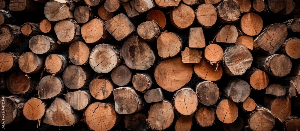 Stack of cut timber