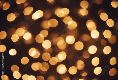 Festive abstract defocused Christmas background Golden Christmas lights sparkle beautiful round boke
