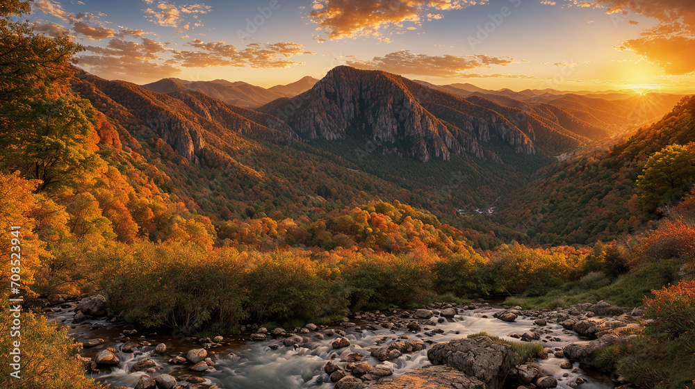 beautiful sunset landscape over the mountains beautiful sunset landscape over the mountains