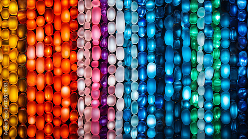 Bright colorful abstract background with colorful glass beads, spectacular backdrops photo