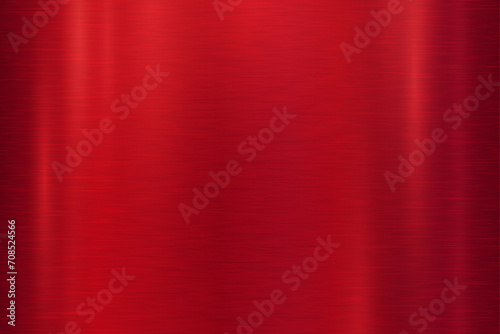 Red brushed steel metal texture, shiny metallic background vector.