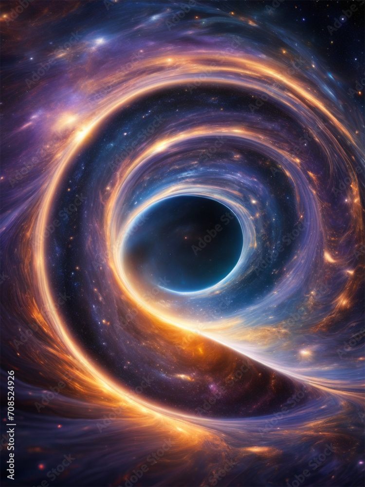 illustration of galaxies and black holes 45