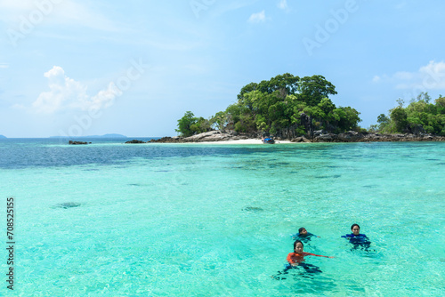  summer vacation travel. at Tarutao national park and Koh Lipe in Satun, Thailand photo