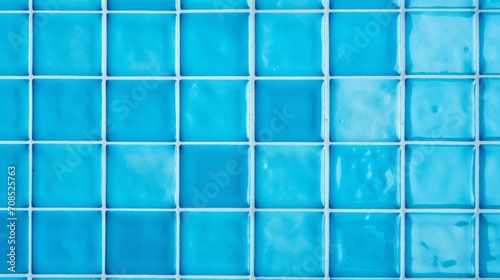 wall tile background. squares of different blue shades and a white seam, texture.