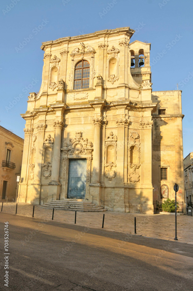 The church of Santa Chiara   in the historic center of Lecce.