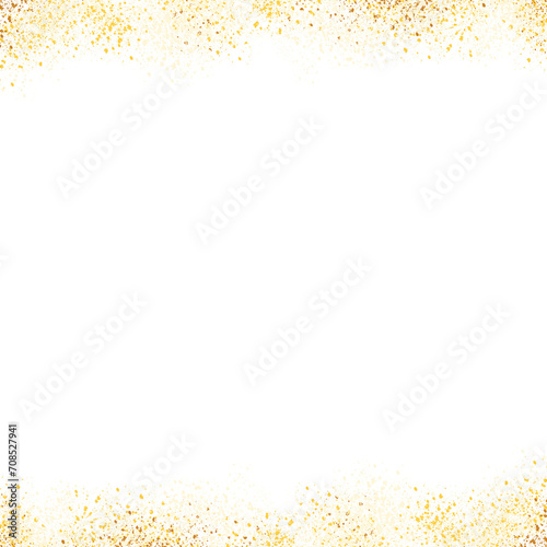 Luxury gold glitter border for decoration