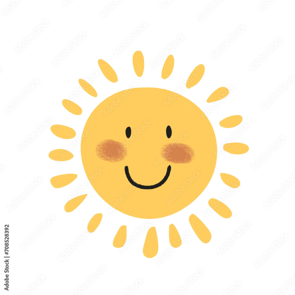 smiling sun cartoon