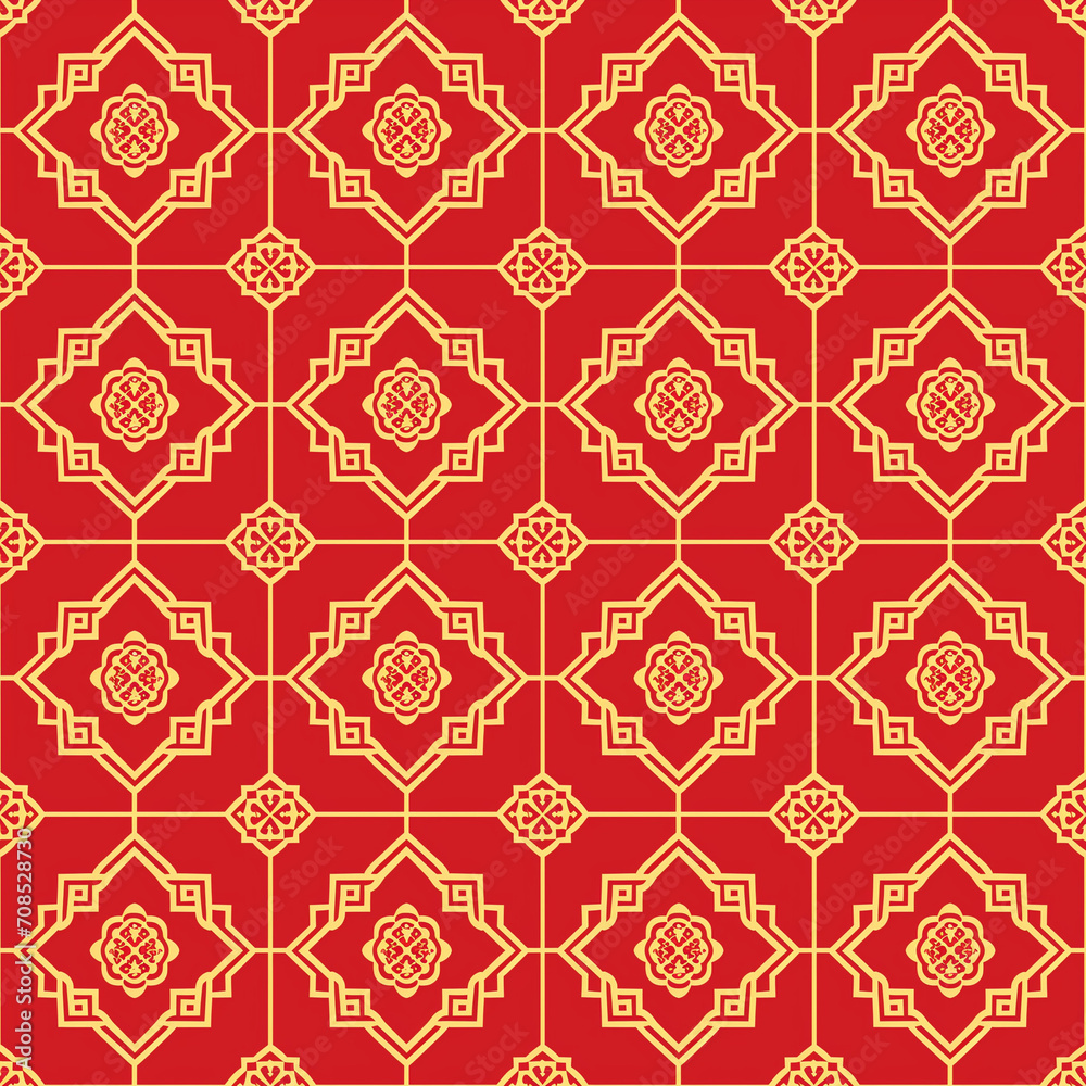 Exquisite Chinese New Year patterns as vector Pattern Swatches. Versatile endless texture for wallpapers, pattern fills, web pages, backgrounds, and surfaces