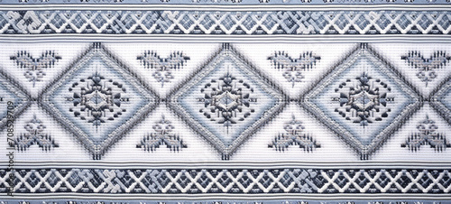 Ukrainian national cross-stitch embroidery, generative AI
