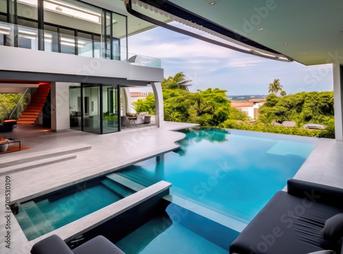 Luxurious Two-Story Villa with Infinity Pool and Tropical Vibes © Luba