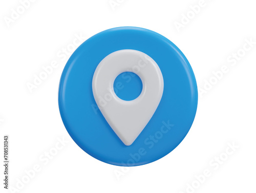 Free Download 3d location icon with rounded button icon illustration - GFXLoad