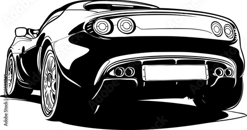 Car outline vector image. Vehicle art.