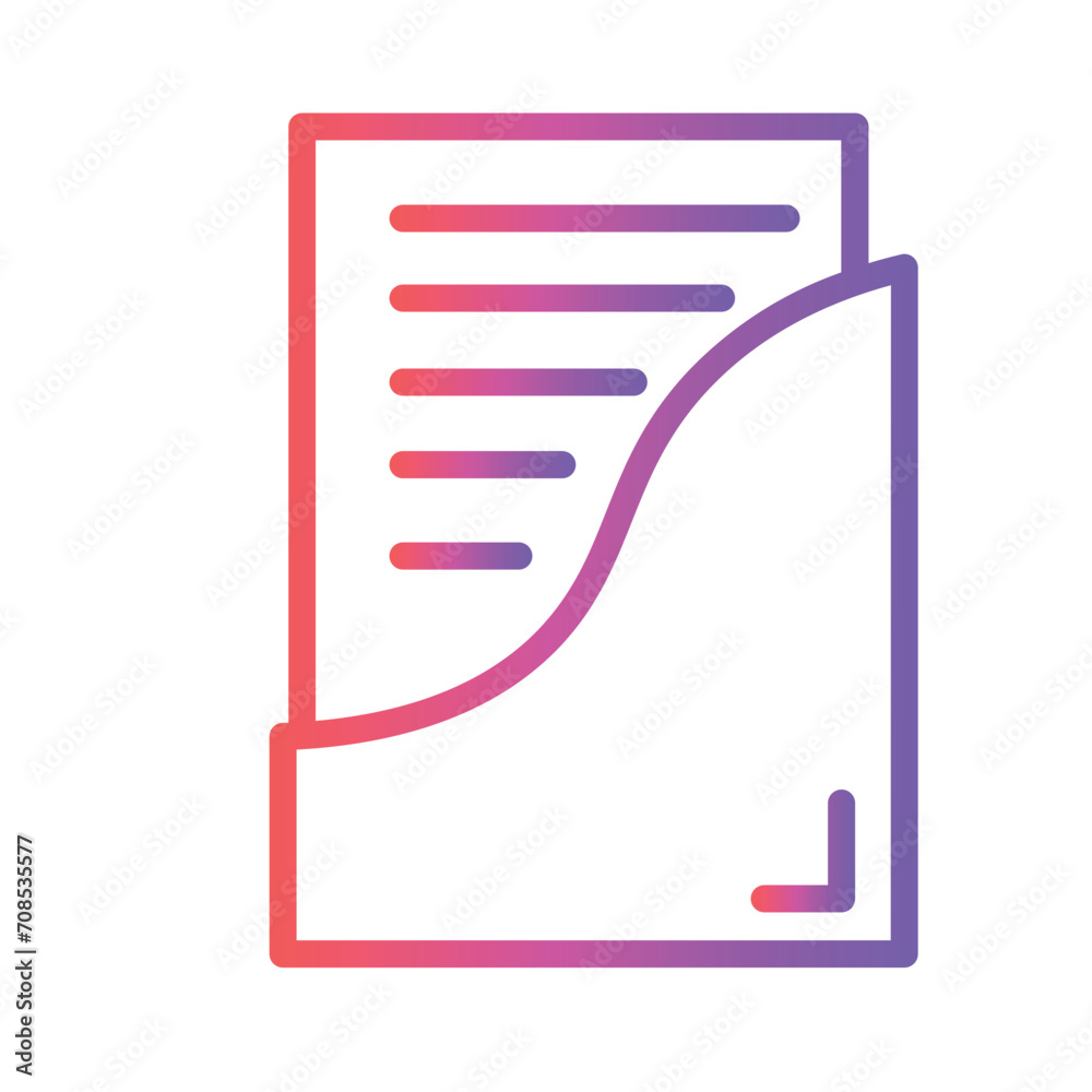 File Box Document Gradient Outline Icon