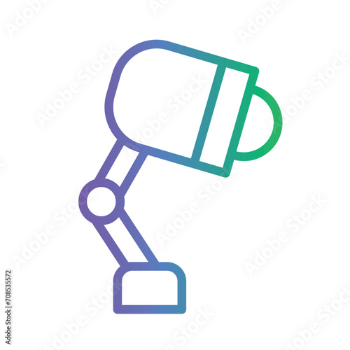 Hairdyer Healthy Hair Gradient Outline Icon