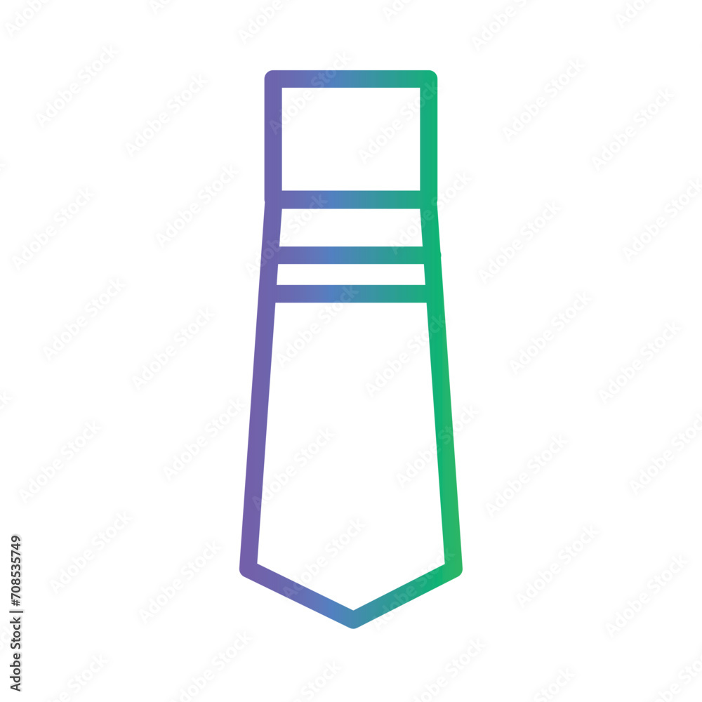Office Stationery Tie Gradient Outline Icon Office Stationery Tie Gradient Outline Icon
