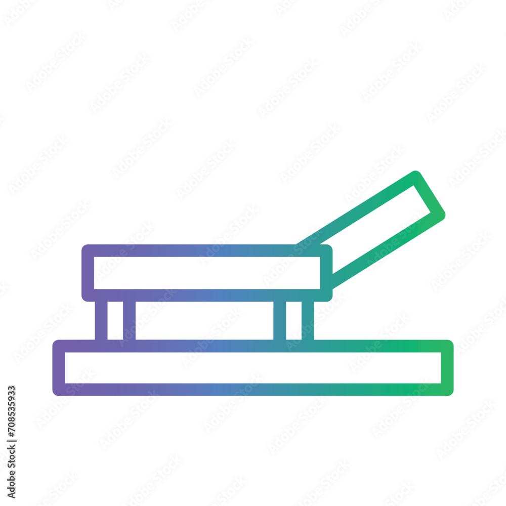 Chair Deck Pool Gradient Outline Icon Chair Deck Pool Gradient Outline Icon