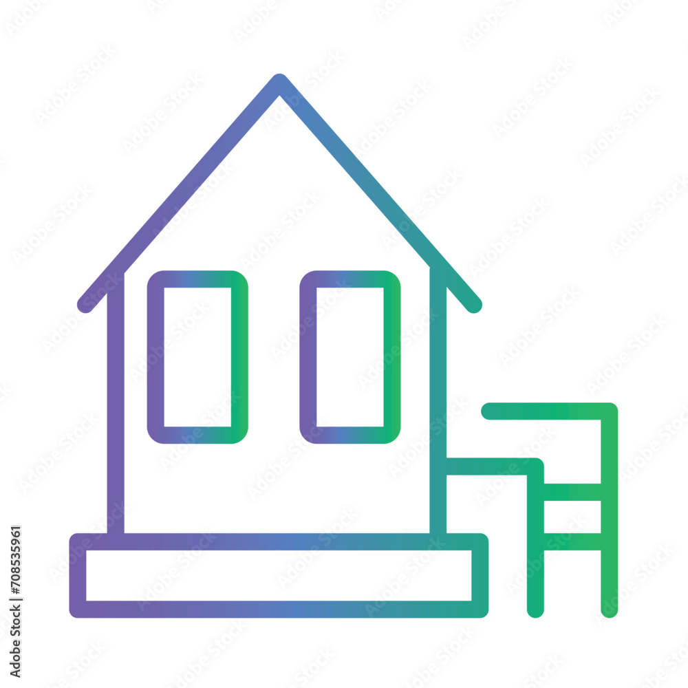 Facilities Ladder Pool Gradient Outline Icon Facilities Ladder Pool Gradient Outline Icon